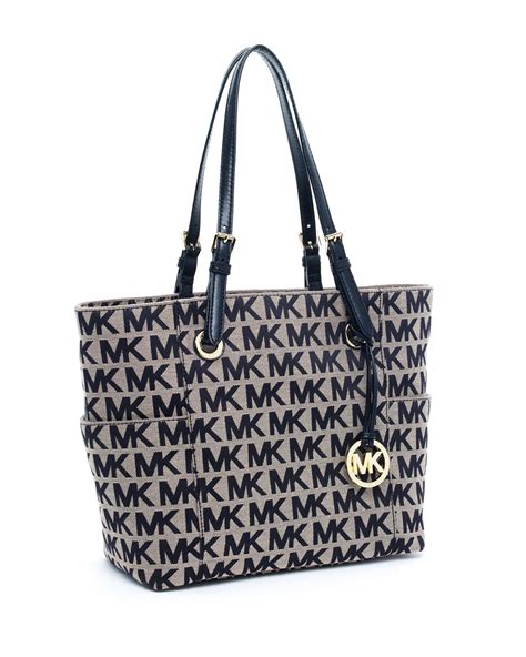 michael kors black fabric tote|Michael Kors large black tote.